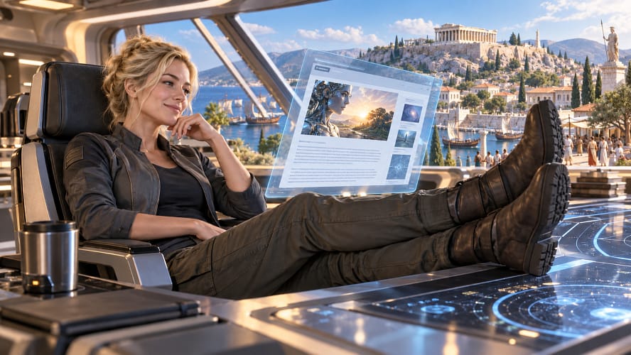 Alice reading a post - Mario Diana's Time Bound Cycle